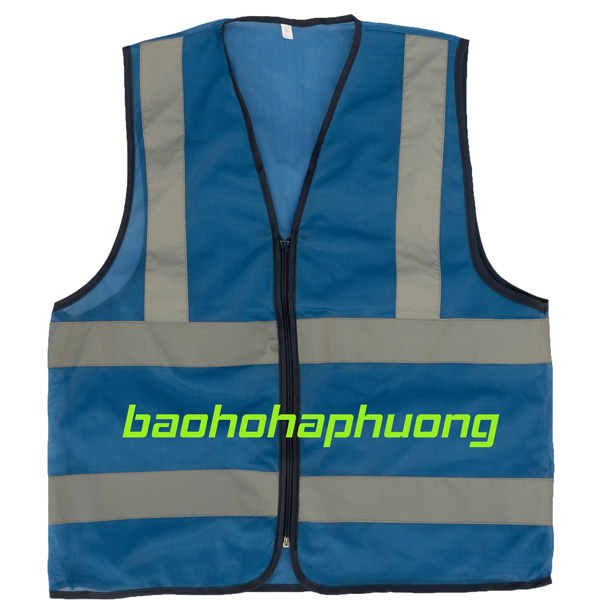 Áo lưới bảo hộ vải poly màu xanh