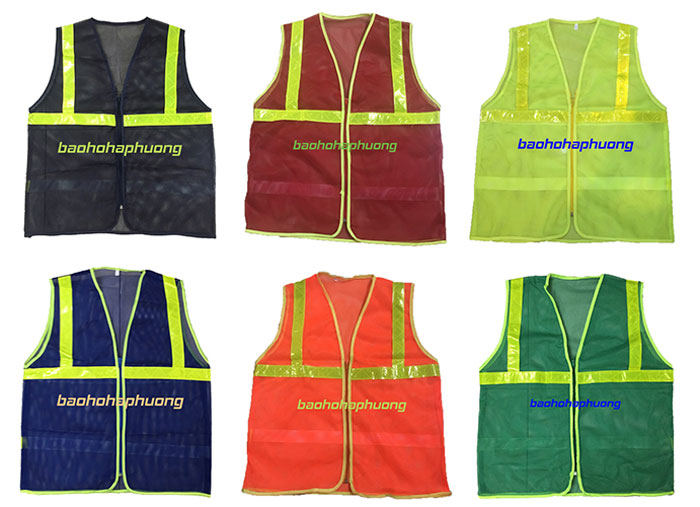 Áo lưới phản quang khóa kéo