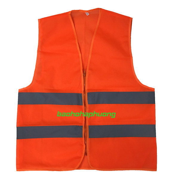 áo lưới phản quang vải poly màu cam