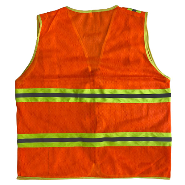 áo phản quang 3m kéo khóa màu cam 1