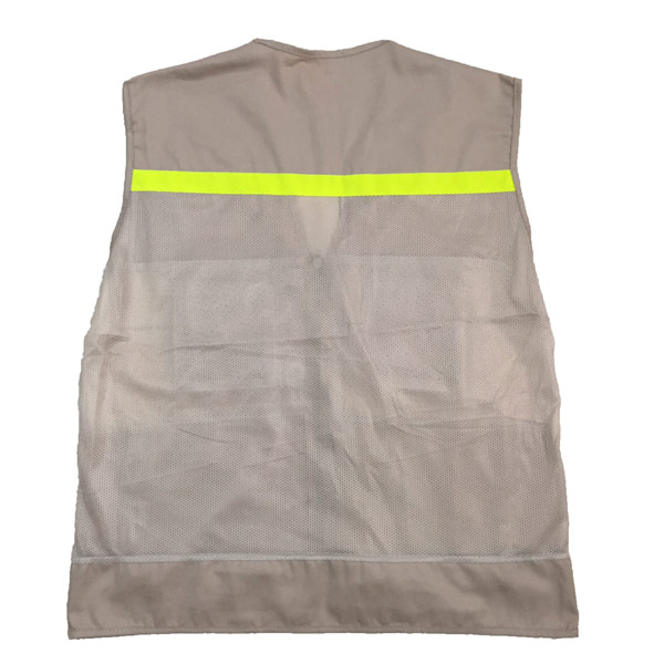 Áo phản quang kỹ sư vải kaki màu be 1