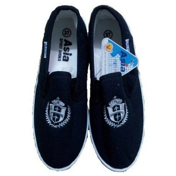 giày vải bảo hộ asia lười màu tím than 1