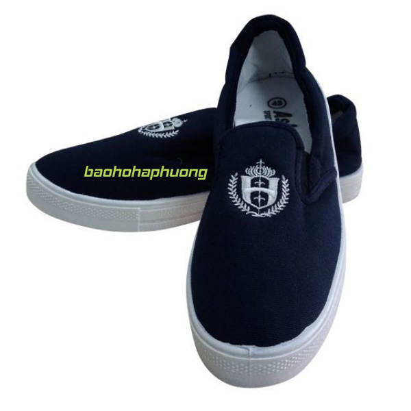 giày vải bảo hộ asia lười màu tím than