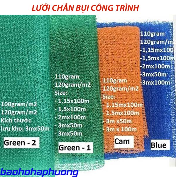lưới chắn bụi công trình 1