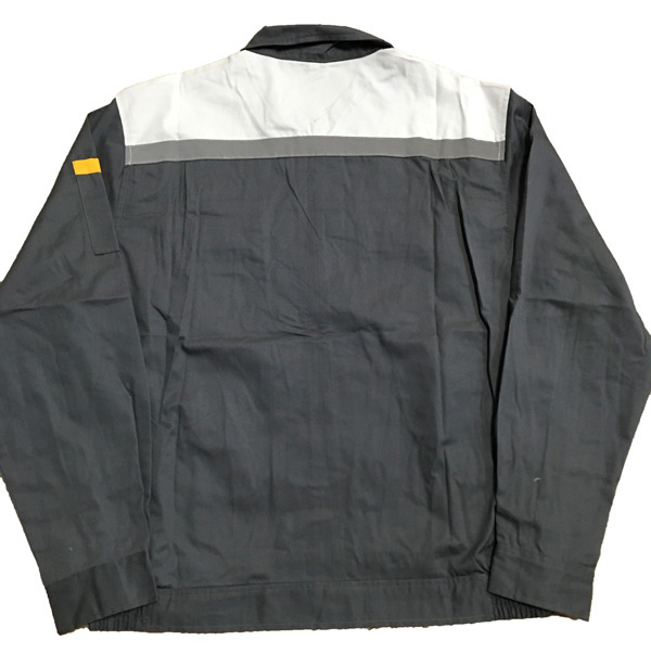 quần áo bảo hộ kaki màu chì phối trắng 2