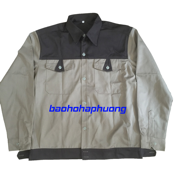 quần áo bảo hộ lao động màu ghi phối chì 1