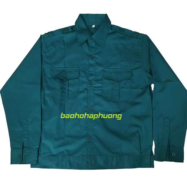 Quần áo công nhân màu xanh môi trường 1