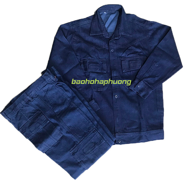 quần áo jean thợ hàn màu xanh than