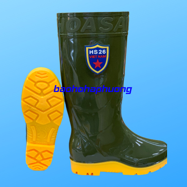 ủng bảo hộ hoa san nam 022 màu xanh rêu