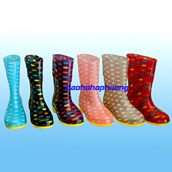 ủng bảo hộ thấp cổ nữ hoa san 010 hoa văn