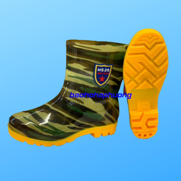 ủng cao su thấp cổ hoa san nam 013 rằn ri