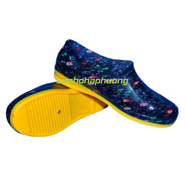 ủng cao su thấp cổ hoa san nữ 018 vân hoa 1