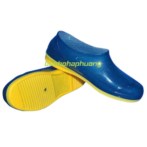 ủng cao su thấp cổ hoa san nữ 018 xanh dương