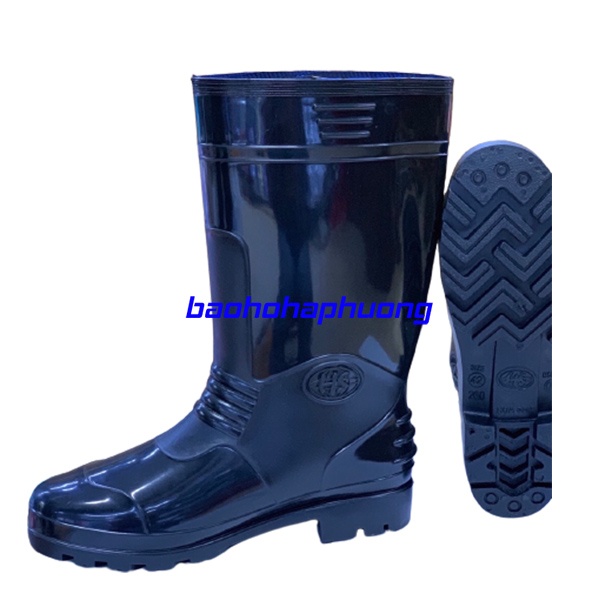 ủng lao động hoa san 01 màu đen