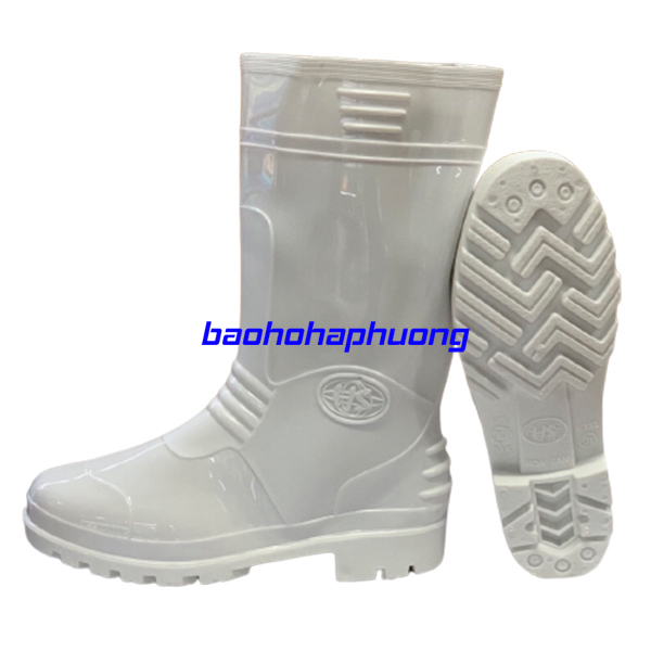 ủng lao động hoa san 01 màu trắng