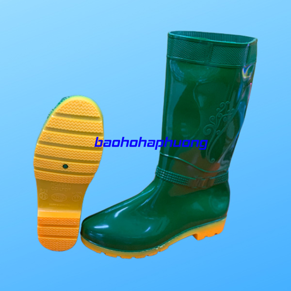 ủng lao động hoa san nữ 017 xanh bộ đội