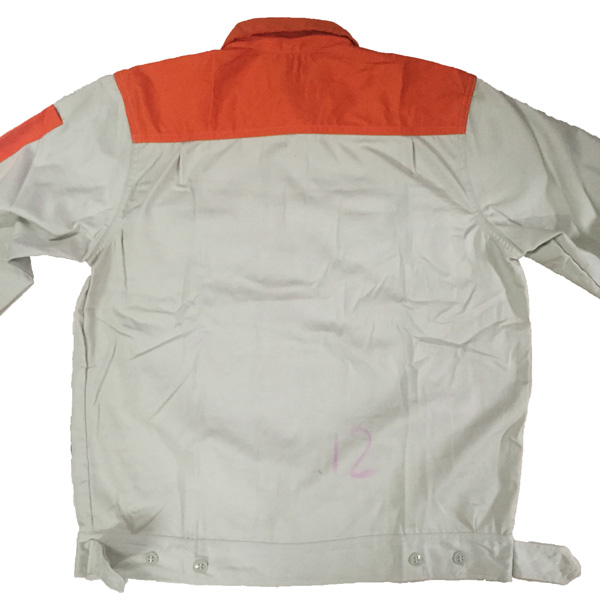 Quần áo bảo hộ lao động màu ghi phối cam 2