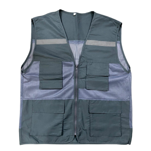 áo bảo hộ phản quang màu ghi chì