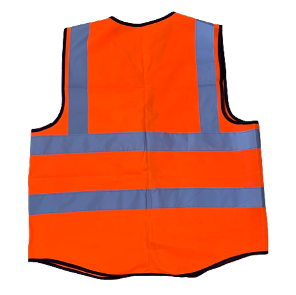 Áo lưới phản quang có túi thẻ màu cam 1