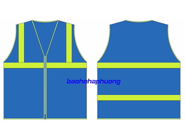 Áo lưới phản quang kéo khóa 1