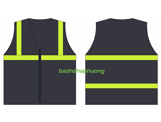Áo lưới phản quang kéo khóa 2