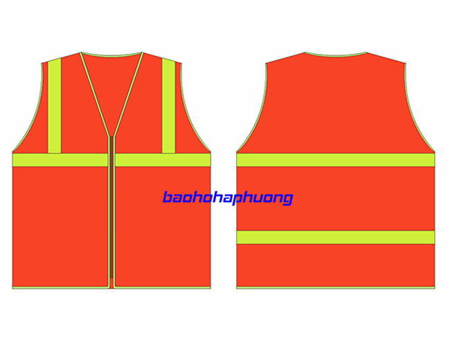 Áo lưới phản quang kéo khóa 3
