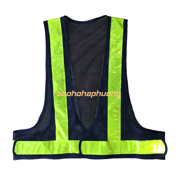 áo phản quang chữ A màu tím than