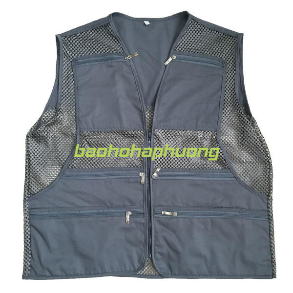 Mẫu áo phản quang cho kỹ sư màu chì vài kaki liên doanh