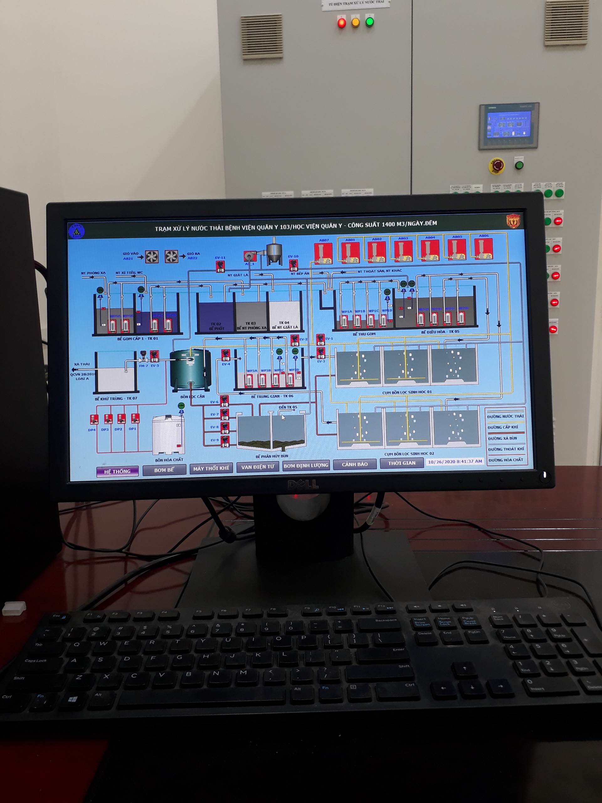 Hệ thống SCADA cho dây chuyền xử lí nước thải