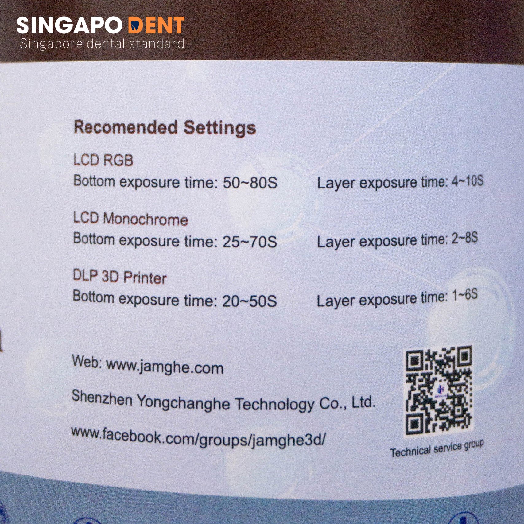 Nhựa in Resin Jamghe Ortho Model 1L