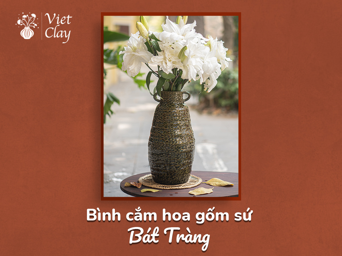 Bình Cắm Hoa Gốm Sứ Bát Tràng