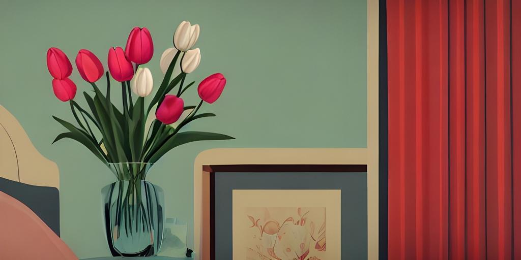 Bình hoa đẹp giúp phòng ngủ thư giãn