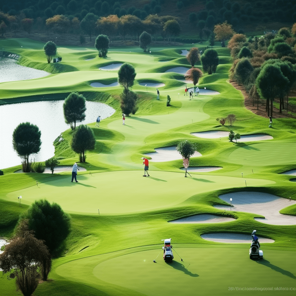 sân golf với cỏ nhân tạo