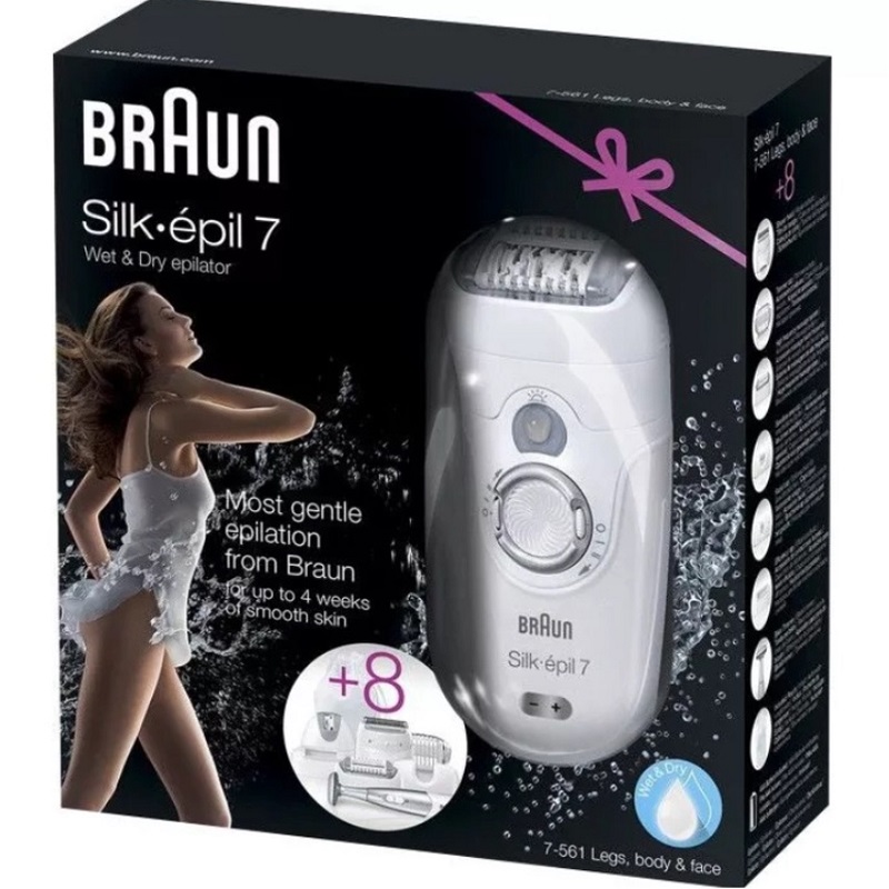  Máy nhổ lông Braun 7561 Silk-épil Legs, body & face wet & dry