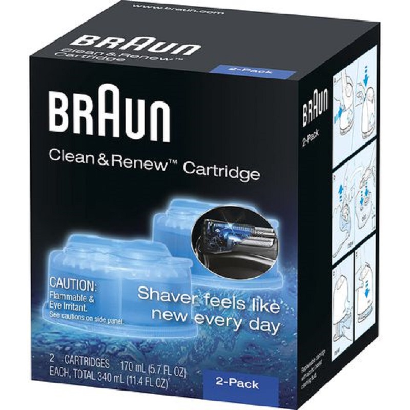 Hộp nước rửa máy cạo râu Braun Clean & Renew Cartridges