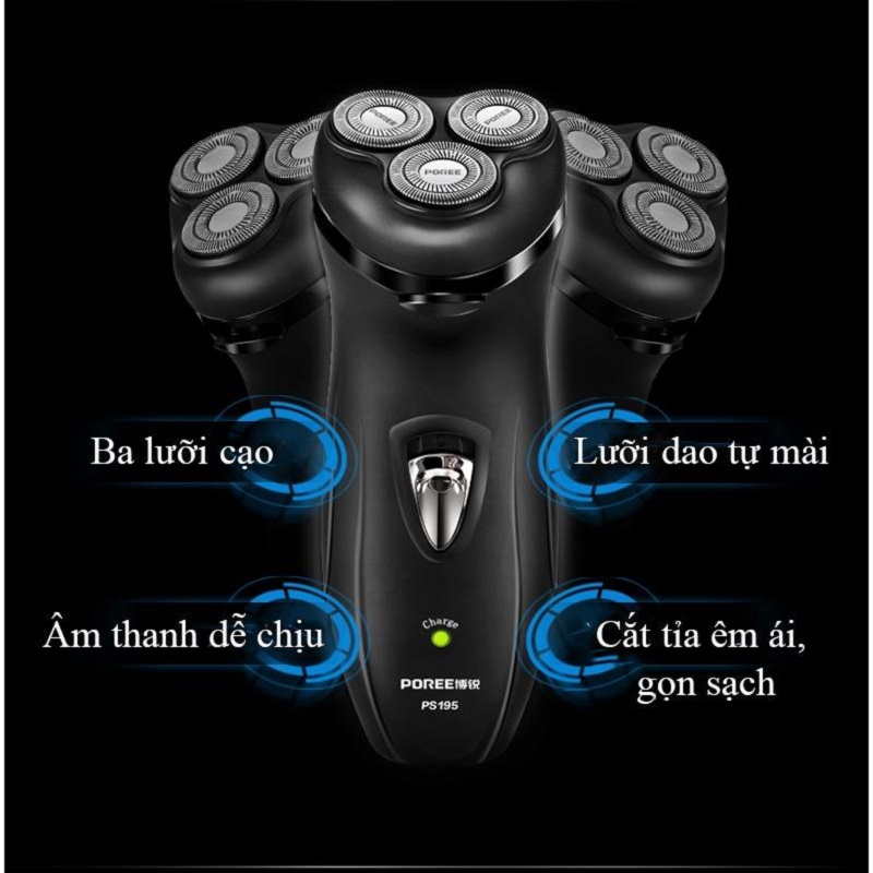 Máy cạo râu điện 3 lưỡi Poree PS195 là gì? Cách sử dụng như thế nào?
