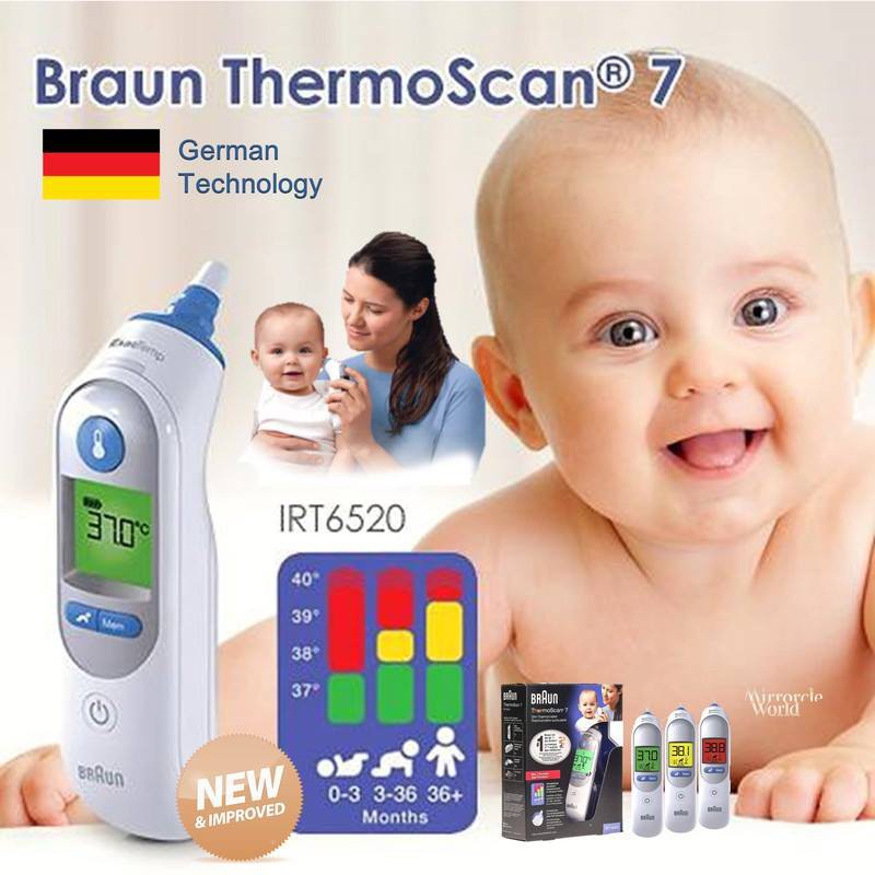 Nhiệt kế điện tử Braun IRT 6520 đo tai - Màu trắng