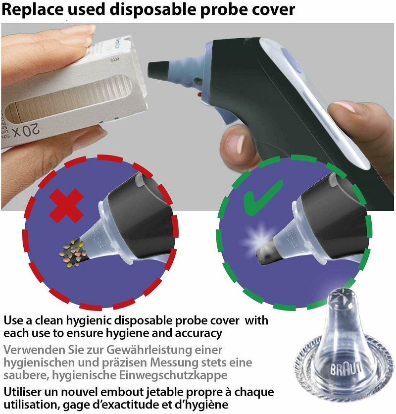 Hướng dẫn sử dụng nhiệt kế điện tử Braun IRT 6520 - An toàn cho bé