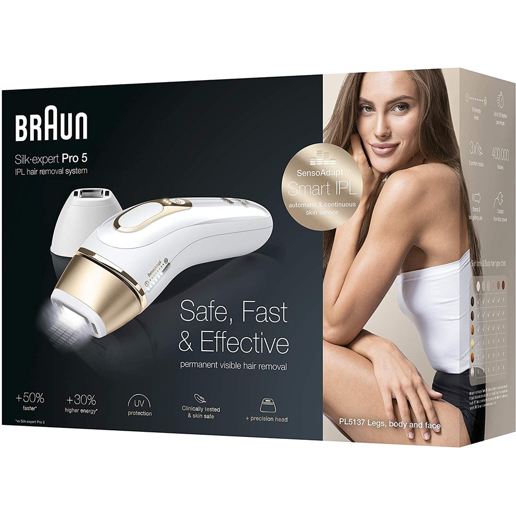 Máy tẩy lông Braun Silk-Expert Pro 5 PL5137 nhập khẩu