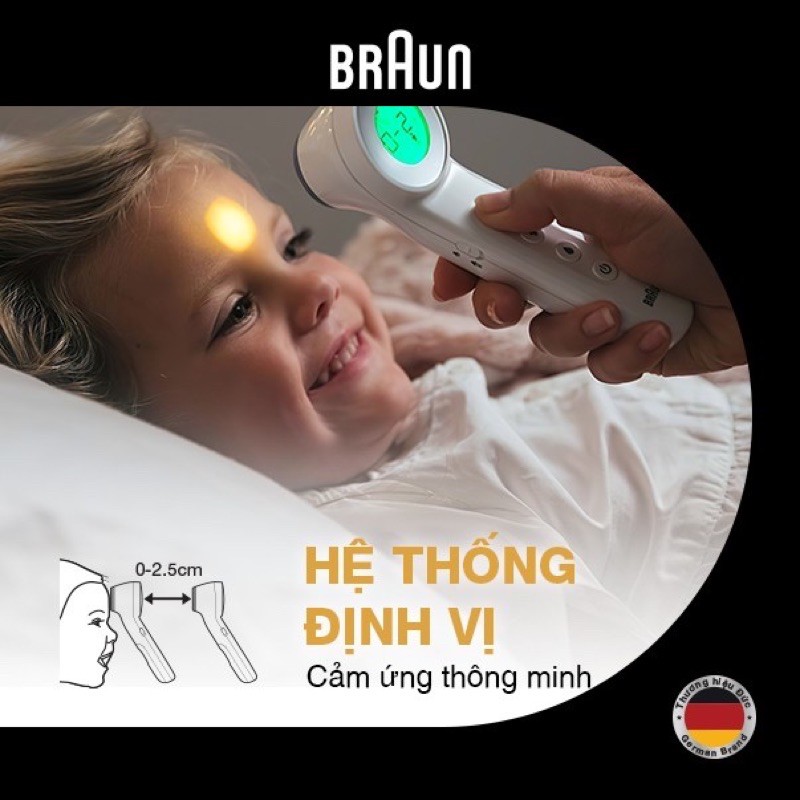 Nhiệt kế hồng ngoại đo trán Braun BNT400WE