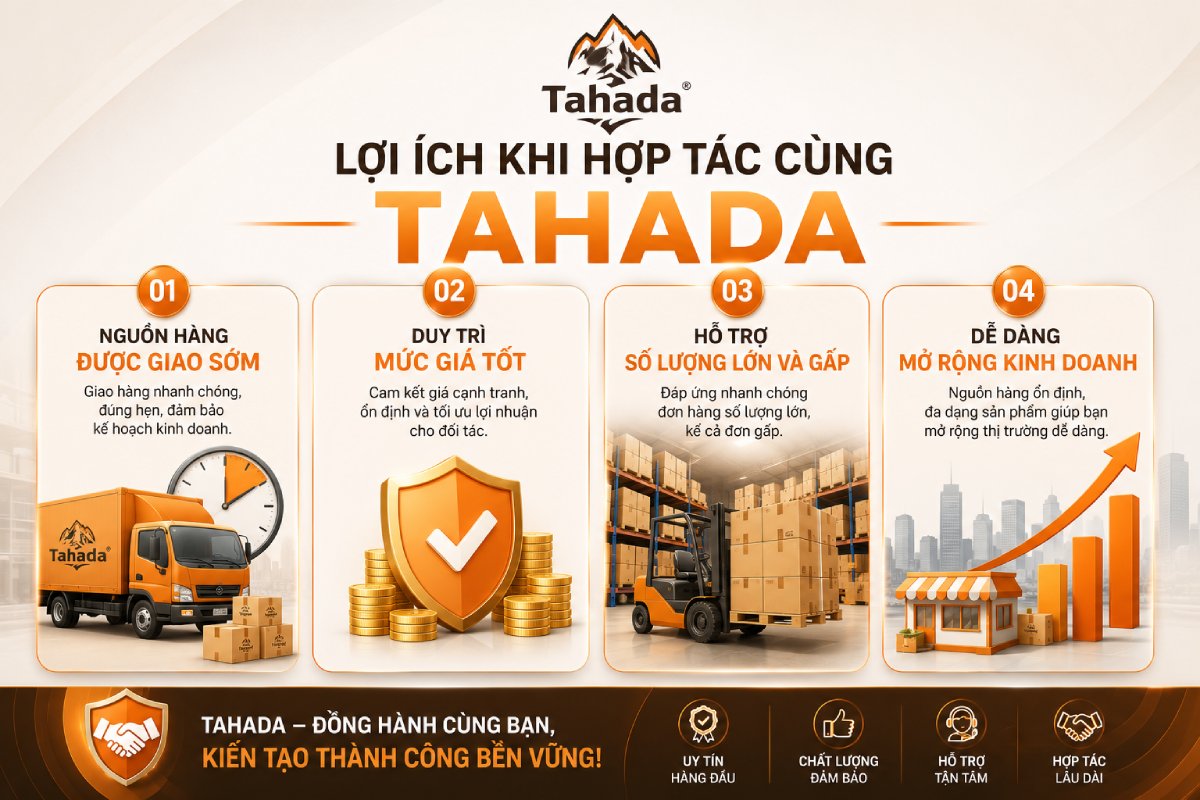 Các lợi ích khi hợp tác tổng kho sỉ phụ kiện Tahada