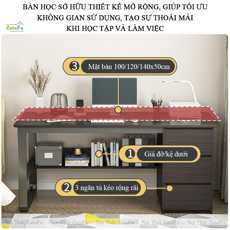 2. 3 ngăn kéo tiện dụng – sắp xếp khoa học