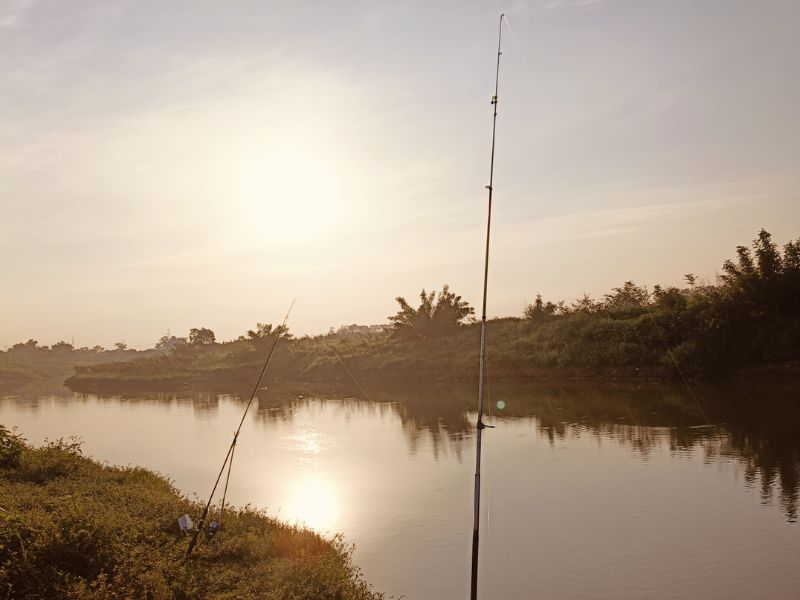 Hồ câu tự nhiên với đa dạng các thiết bị câu