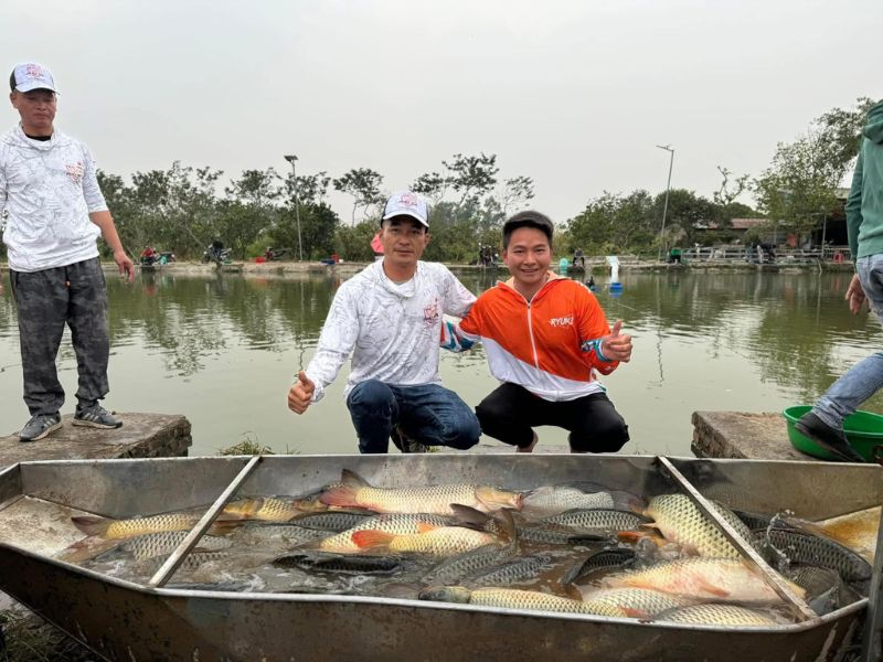 Loại cá và hình thức câu phổ biến tại hồ câu đài Minh Vũ