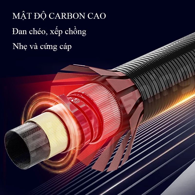 Cần câu Tần Vương CC-20 với chất liệu carbon cao cấp