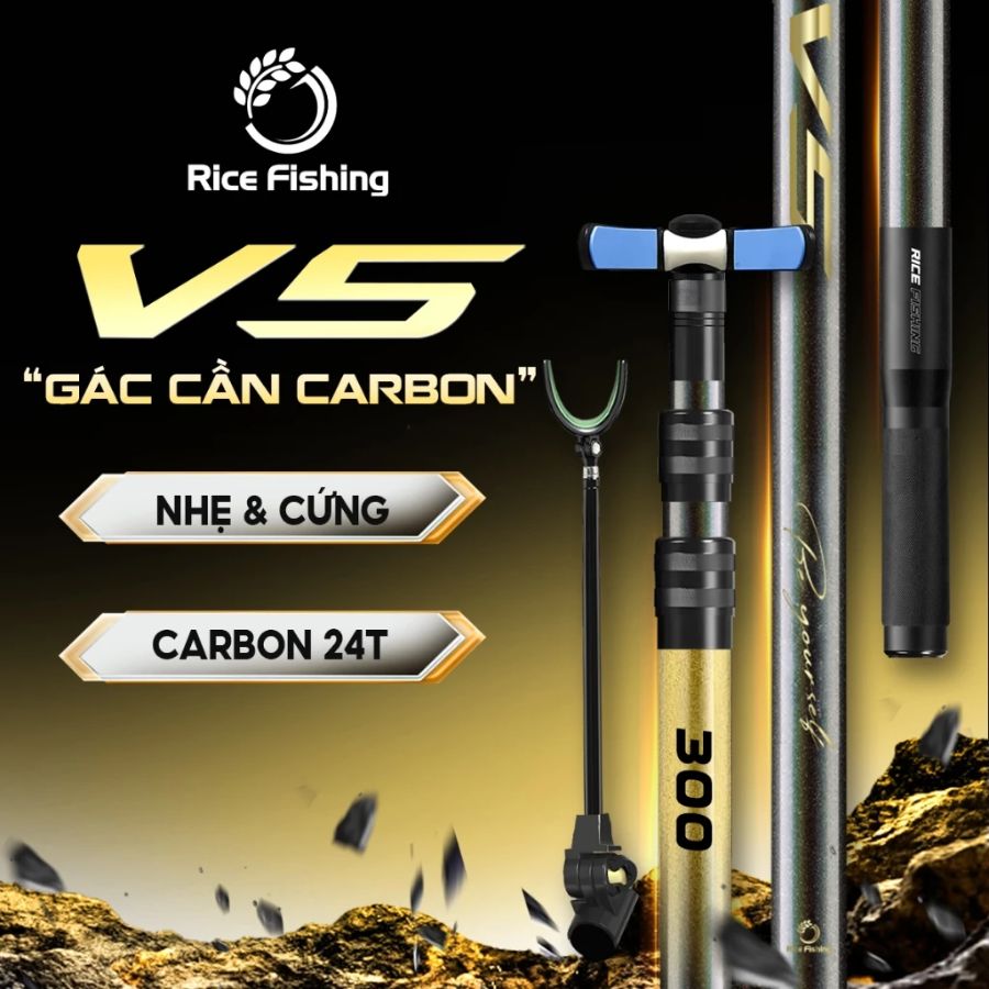 Gác cần câu cá V5 Rice Fishing KK-66 cải tiến vượt trội