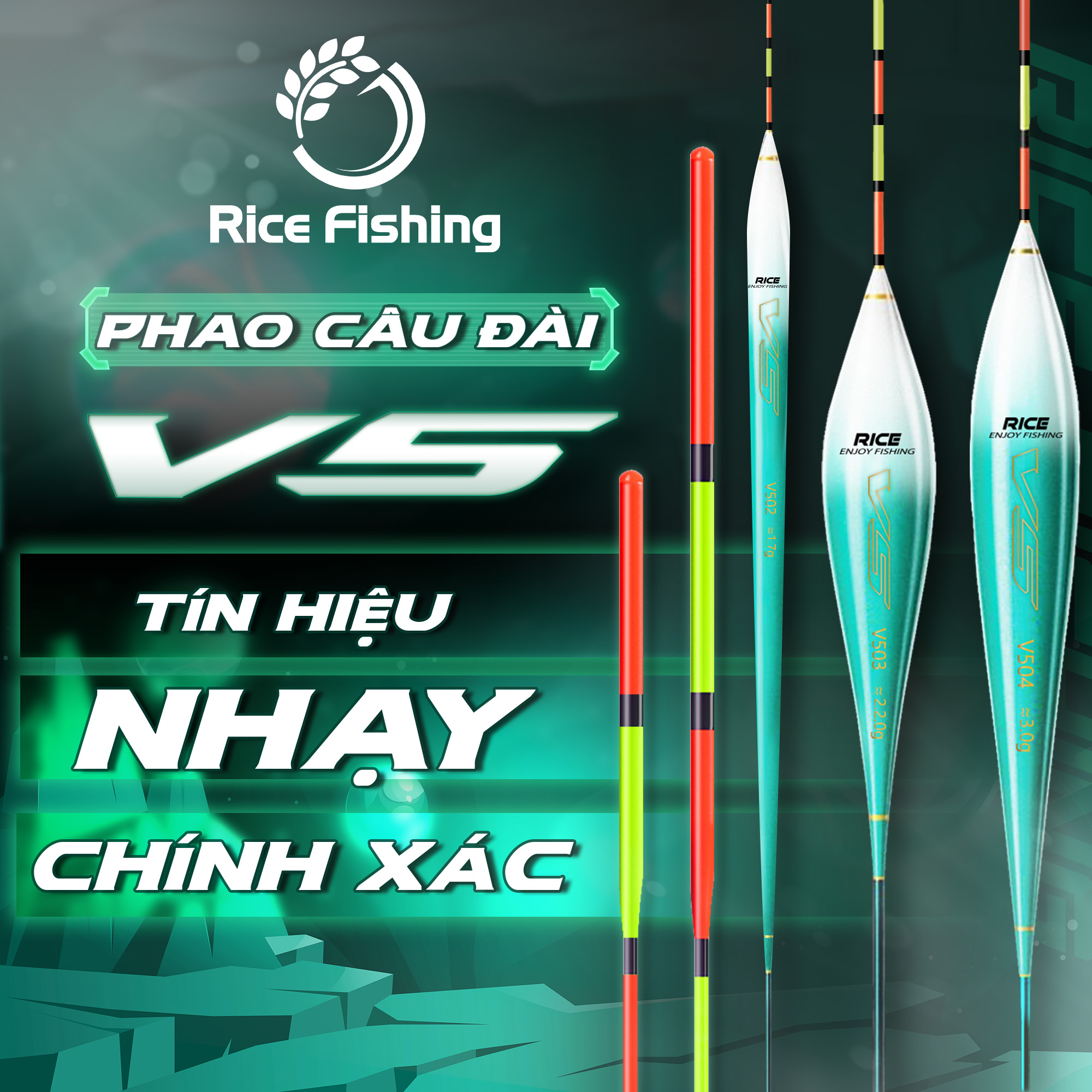 Phao câu đài nano V5 PC-41 Rice Fishing