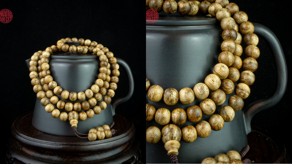 vòng trầm hương 108, 8li thích hợp cho nam