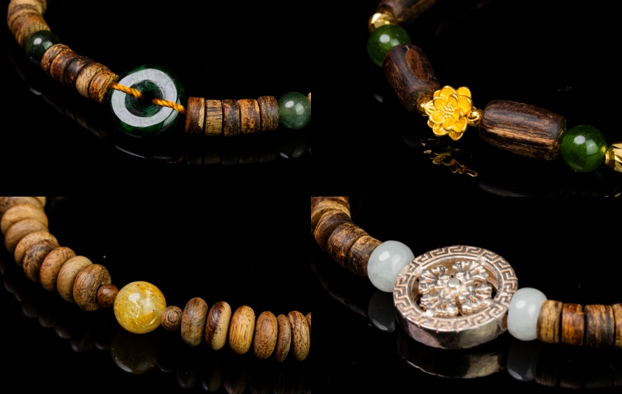 vòng trầm hương mix ngọc cho nữ