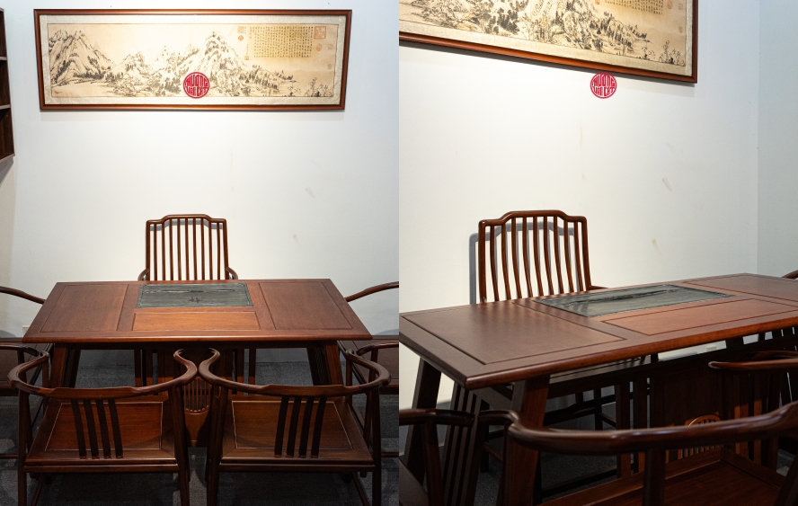 BỘ BÀN TRÀ ĐẠO GỖ GÕ ĐỎ 6 MÓN 1,6 M